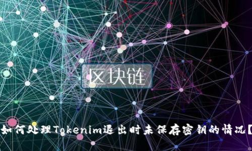 如何处理Tokenim退出时未保存密钥的情况？